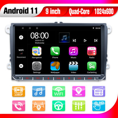 Android 11 van de de Auto Stereoauto van VW Android de Radiospeler GPS USB Nr DVD 2 DIN 9 Duimips