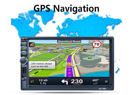 MP5 dubbele DIN-Stereo-installatie met Gps Auto Stereomp5 Speler 7 Achter Lichte Fcc van de Kleurenknoop